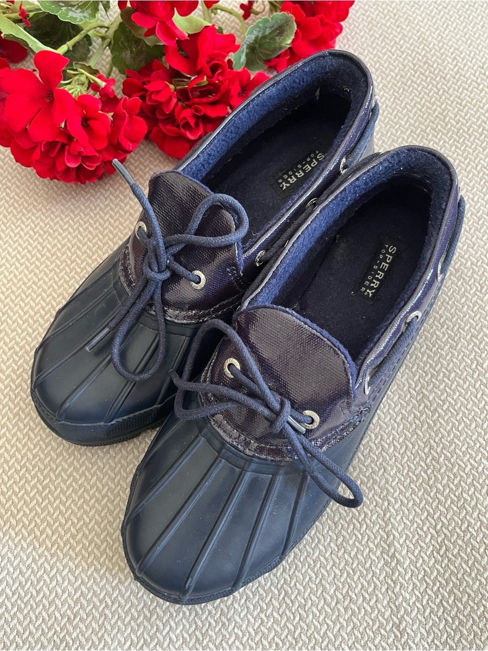 Sperry Women's Top Sider Navy Duck Shoes Classic Waterproof Boat Shoe Size 6.5